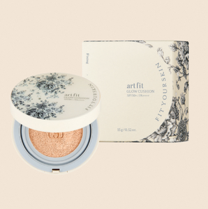 ARTFIT Glow Cushion 21 Pale Rose Korean Dewy <b>Base</b> <b>Makeup</b> Long Lasting Brightening Coverage Foundation SPF Cushion - Product Image 5