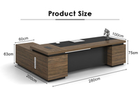 Ordinateur de bureau moderne en Chine, table de direction, ensemble bureau et chaise de bureau, équipement de bureau exécutif