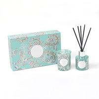 Diffuseur de parfum d'ambiance artisanal de luxe avec bougie parfumée et huiles essentielles longue durée, coffret cadeau pour les fêtes