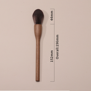 Pinceau de maquillage MEDELL en poils synthétiques de luxe personnalisé en noyer marque privée de peintre en vrac logo personnalisé manche en bois massif - Product Image 5