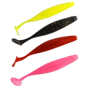 Lmaide, nuevo, 15cm/22G, señuelo suave, cola en T, cebo suave de plástico de PVC Artificial, Señuelos de Pesca, cebo para pesca