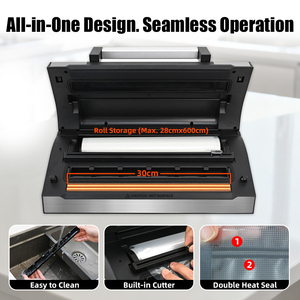 Scelleuse sous vide commerciale OEM avec poignée Easy-Lock, gonflage d'air, idéale pour les préparateurs <span class=keywords><strong>de</strong></span> repas, les foyers zéro déchet, scelleuses sous vide pour aliments - Product Image 5