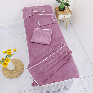Beauty Salon Set 6-Piece <strong>Spa</strong> <strong>Facial</strong> <strong>Towels</strong> Beauty Lying <strong>Towel</strong> With Embroider Logo - Product Image 3