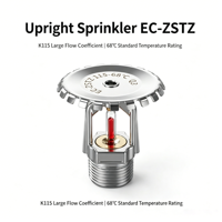 EC-ZSTZ 115 Tête de sprinkler vertical à réponse rapide et couverture étendue 68°C – Équipement de lutte contre l'incendie pour système de sécurité