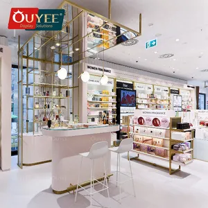 Negozio di cosmetici decorazione negozio di fragranze mobili supporto cosmetico negozio di profumi infissi vetrina espositiva profumo