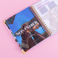 Agenda promotionnel A5 2026 2027 avec logo personnalisé, reliure à cheval en PP, couverture rigide, bloc-notes spirale, journal
