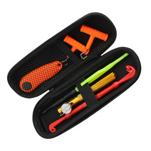 LUSHAZER Lot de 7 pièces d'accessoires de pêche multifonctionnels 114g, nœuds essentiels, accessoires de pêche, aiguille à appâter, sac de rangement - Product Image 1