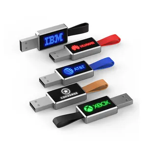 Promotional Swivel Pen Drive Usb Stick Customized USB 2 0 3 0 Custom Logo 8GB PU leather Lanyard Accessories