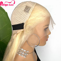 Alibaba Shopping Store 13x4 Perruque frontale en dentelle blond miel Perruques à dentelle frontale perruque européenne soyeuse droite blonde 613 cheveux humains