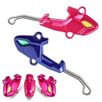 Umpan Pancing Bercahaya Multi Ukuran 2pcs/kotak, Umpan Pancing Silikon Swimbait, Umpan Lunak Ekor Garpu Kepala Timbal dengan Jig, Umpan Buatan