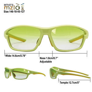 2025 Mizilook 473 TR90 Ultra Light Eyewera TAC Gafas deportivas Lentes polarizadas Gradasi Green Polarized Blue Gafas de sol - Product Image 3