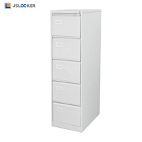 Armoire de rangement en métal d'usine Documents de bureau Armoire à 5 tiroirs en acier avec serrure