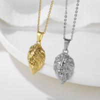 Pendentif Boussole Tendance Plaqué Or 18K, Bijou Charm Lion, Collier en Acier Inoxydable Méduse Ange, Cérémonie de Remise des Diplômes