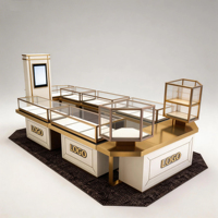 Vitrine d'exposition pour magasin, présentoir de bijoux, de jade et de verre, vitrine îlot pour la vente au détail