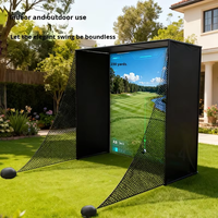 Filet de frappe de golf robuste avec cadre en fer, équipement simulateur de match intérieur et extérieur, uniquement pour cage de golf