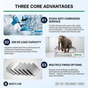 Banco de <span class=keywords><strong>Laboratorio</strong></span> Personalizado al por Mayor de Acero Inoxidable 304 SEFA8, Banco Resistente a Químicos con Capacidad de Carga de 500 kg para Laboratorios de Investigación Clínica y Farmacéutica - Product Image 5