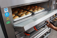 Four de Boulangerie Électrique ou à Gaz Professionnel 1, 2 ou 3 Niveaux avec 6/9 Plateaux pour Pain, Gâteaux, Pizzas et Tartes — Meilleure Vente au Maroc, en Italie et aux Philippines