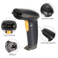 Escáner de Código de Barras Inalámbrico 1D 2D 2.4g, Láser USB de Largo Alcance Recargable, Lector de Códigos de Barras Automático