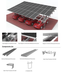 Thiết kế mới Carbon thép năng lượng mặt trời Roof carport carport <span class=keywords><strong>panel</strong></span> năng lượng mặt trời gắn kết - Product Image 3