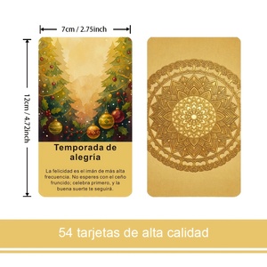 Cartes <span class=keywords><strong>Oracle</strong></span> <span class=keywords><strong>du</strong></span> Temps Espagnol en Gros, Jeu de 54 Cartes avec Boîte, Cartes de Guidage Spirituel 350GSM, Personnalisation OEM - Product Image 2