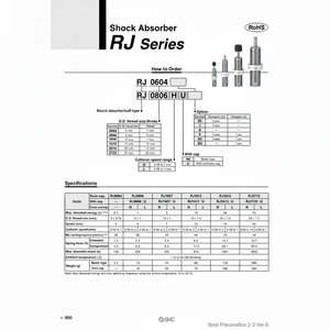 SMC Pneumatics RJ1007LJ Amortisseur - Product Image 1