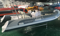 Coque gonflable en fibre de verre/aluminium, 16 pieds, 4.8 m, tube d'air gonflable, bateau à hélice de pêche, de sport à l'aviron