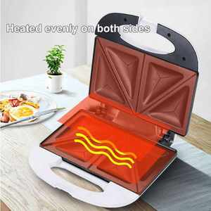 Nueva Sandwichera de Acero Inoxidable Antiadherente, Parrilla Tostadora con Termostato Ajustable, Mini Utensilio de Cocina Portátil - Product Image 6