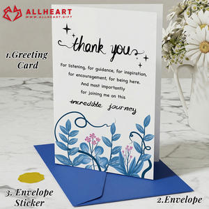 การ์ดขอบคุณส่วนตัวขนาด 5x7 นิ้ว การ์ด I Love You ขั้นต่ำสั่งซื้อน้อย พร้อมซองและสติกเกอร์ - Product Image 3