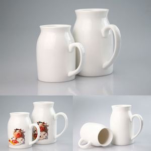 แก้วกาแฟเซรามิกเคลือบสีขาวขนาด 300 มล. ราคาถูก ผลิตตามสั่งจากโรงงาน สำหรับพิมพ์ลายแบบซับลิเมชั่น - Product Image 2