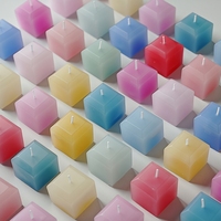 Nouveauté Cadeaux Souvenirs Uniques Bougies Parfumées Artisanales en Forme de Cube Dégradé Décoration Maison Ornements Faveurs de Fête Bougies Aromatiques en Cire de Soja