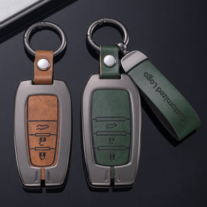 ที่หุ้มกุญแจรถทำจากสังกะสีอัลลอยอุปกรณ์เสริมที่หุ้มพวงกุญแจปกป้องสำหรับ <span class=keywords><strong>TOYOTA</strong></span> CROWN Prius Camry Corolla C-HR CHR RAV4 <span class=keywords><strong>Prado</strong></span> 2018 - Product Image 1