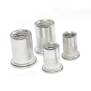 Bền nhẹ chống ăn mòn Hex khớp nối hạt Metric cường độ cao nhôm phẳng đầu có khía đinh tán <span class=keywords><strong>Nut</strong></span> din7339 - Product Image 1