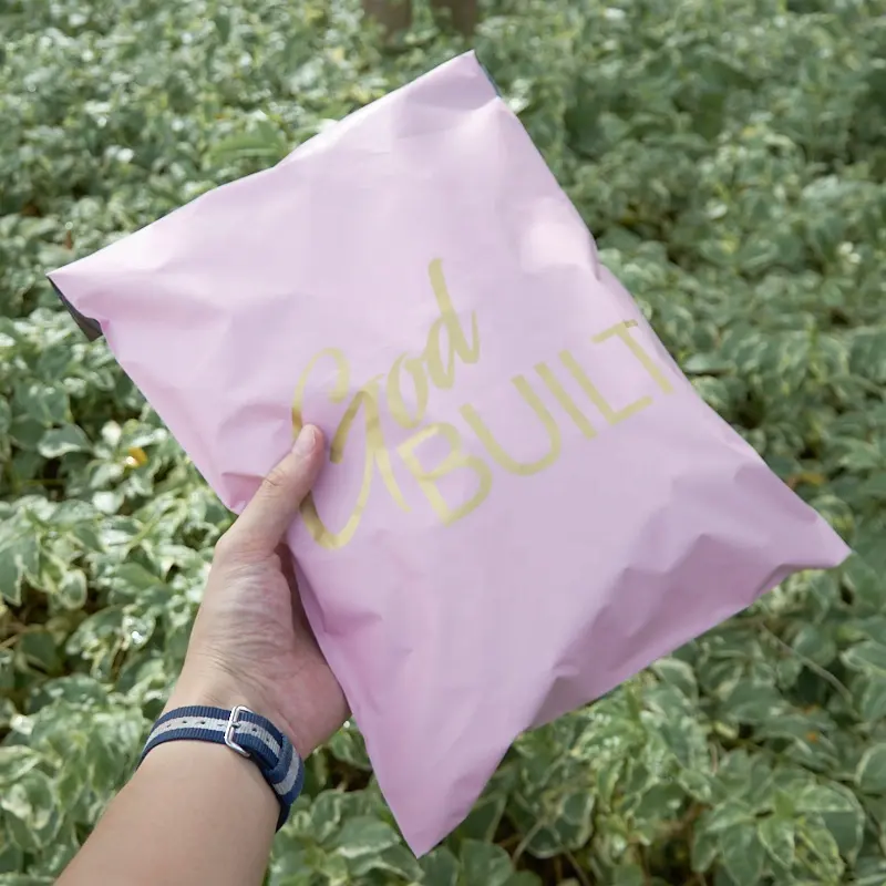 Custom Design Eco-friendly Pink Co-Ex LDPE Poly Mailers Shipping Envelopes Mailing Bag For Clothing Shipping