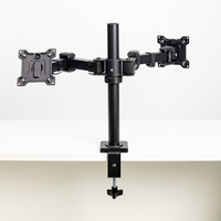 Support de bureau multifonctionnel rotatif pour ordinateur portable avec moniteur LCD double écran et double paroi, télescopique et rotatif