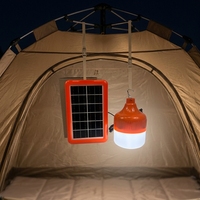 Ampoule LED solaire HIGH HOME, étanche IP65, à commande tactile, rechargeable, éclairage d'urgence extérieur