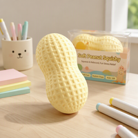 Balle anti-stress souple en forme d'arachide, jouet à presser extensible, jouet sensoriel à construire, cadeau mignon et réaliste
