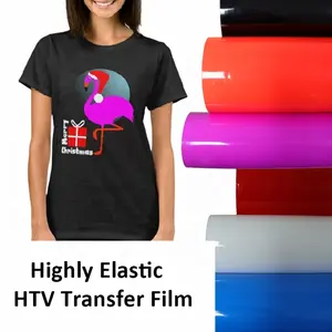 Gran oferta imprimible textil T camisa de prensa térmica rollos de vinilo HTV película de transferencia de calor para la ropa