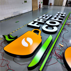 Enseignes Lumineuses de Restaurant Lettres Enseignes pour Magasins Conceptions 3D LED Électroniques Extérieures Logo Panneau - Product Image 1