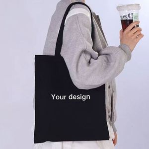 Bolsa de Mano Personalizable de Lona de Algodón con Asa, para Publicidad, Compras, Venta al por Mayor, con Impresión de Logotipo, Promocional - Product Image 4