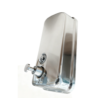Distributeur de savon en acier inoxydable 304 500ml 800ml 1000ml Distributeur de savon liquide en mousse à montage mural pour salle de bain et cuisine