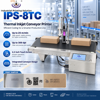 Machine de codage TIJ IPS-8TC 12,7 mm pour boîtes en carton, imprimante jet d'encre TIJ avec convoyeur, impression de données variables 300 DPI sur carton