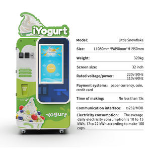 Machine à crème glacée automatique, équipement de vente automatique en libre-service, 59 options de saveurs, certifié CE NSF ROHS, écran tactile 32 pouces ADA - Product Image 5