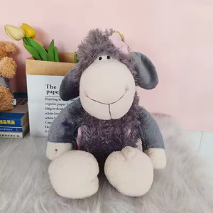 Peluche Mignonne de Petite Moutonnette avec Fleur, Poupée Enfant avec Poche, Marionnette Mouton, Cadeau, Décoration Maison - Product Image 5