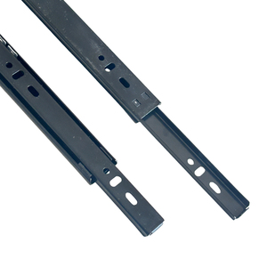 가구 모바일 선반 슬라이드 레일 27mm 2 접이식 서랍 가이드 냉간 압연 스틸 볼 베어링 블랙 서랍 슬라이드 - Product Image 6