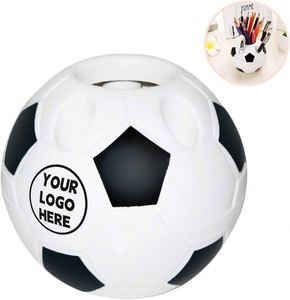 Porte-stylos en plastique en forme de ballon de football, pot de papeterie de bureau pour étudiants, fournitures de bureau, cadeau promotionnel, vente en gros - Product Image 1