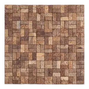 YK01 New Design Hotel 3D Art Decoration Wall Coconut Shell Mosaic Tiles