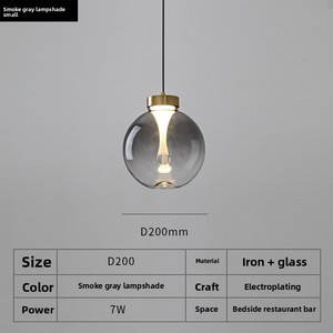 Lustre suspendu LED de style nordique moderne et minimaliste, cadre en fer, sphères en <span class=keywords><strong>verre</strong></span> goutte de pluie, éclairage à lumière chaude - Product Image 6