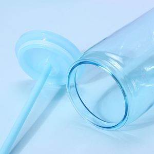 Custom Food Grade PP BPA FREE Transparent High-Temperature Resistant Office Color <b>Change</b> Plastic Tumbler Mug Cup With Straw - Product Image 3