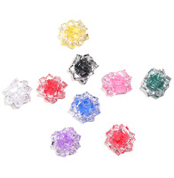 Perles transparentes en forme de cube pour la fabrication de bijoux en chaîne, stylo DIY