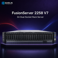 Serveur d'infrastructure d'entreprise FusionServer 2258 V7 2U en rack pour les applications professionnelles, le hébergement Web et les bureaux PME